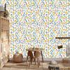 Cottagecore Flowers Wallpaper White and Light Gray 50x1000