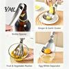 Non-slip Handle Culinary Tool 5-in-1 Stainless Steel Grater Spoon, Multi-Function Kitchen with Egg Separator Professional Food Preparation Accessory