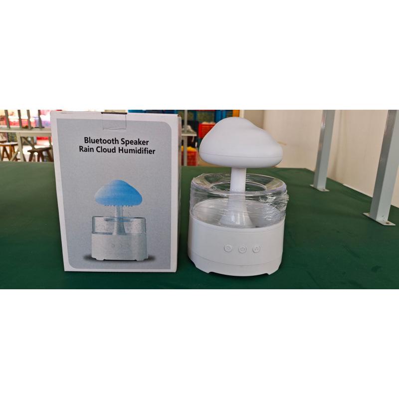 New Mini Desktop Rain Sound Humidifier with Night Light and Colorful Gradient for Bedroom Relaxation