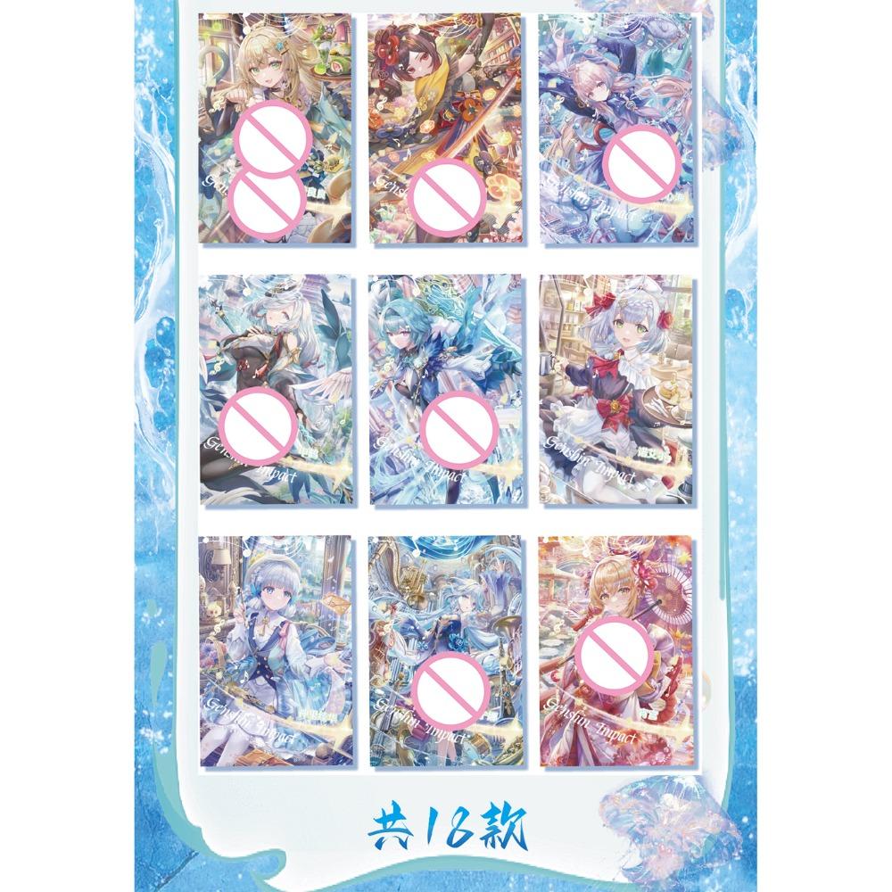 Classic Adventure Battle Game Genshin Impact Color Paper Card Creative Peripheral Exquisite Craftsmanship Character Cards Gifts
