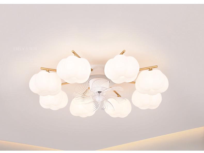 2025 Modern Minimalist Head-Shaking Fan Light for Living Room