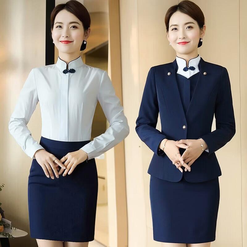 Women s Professional Blue Six-Piece Suit Set L