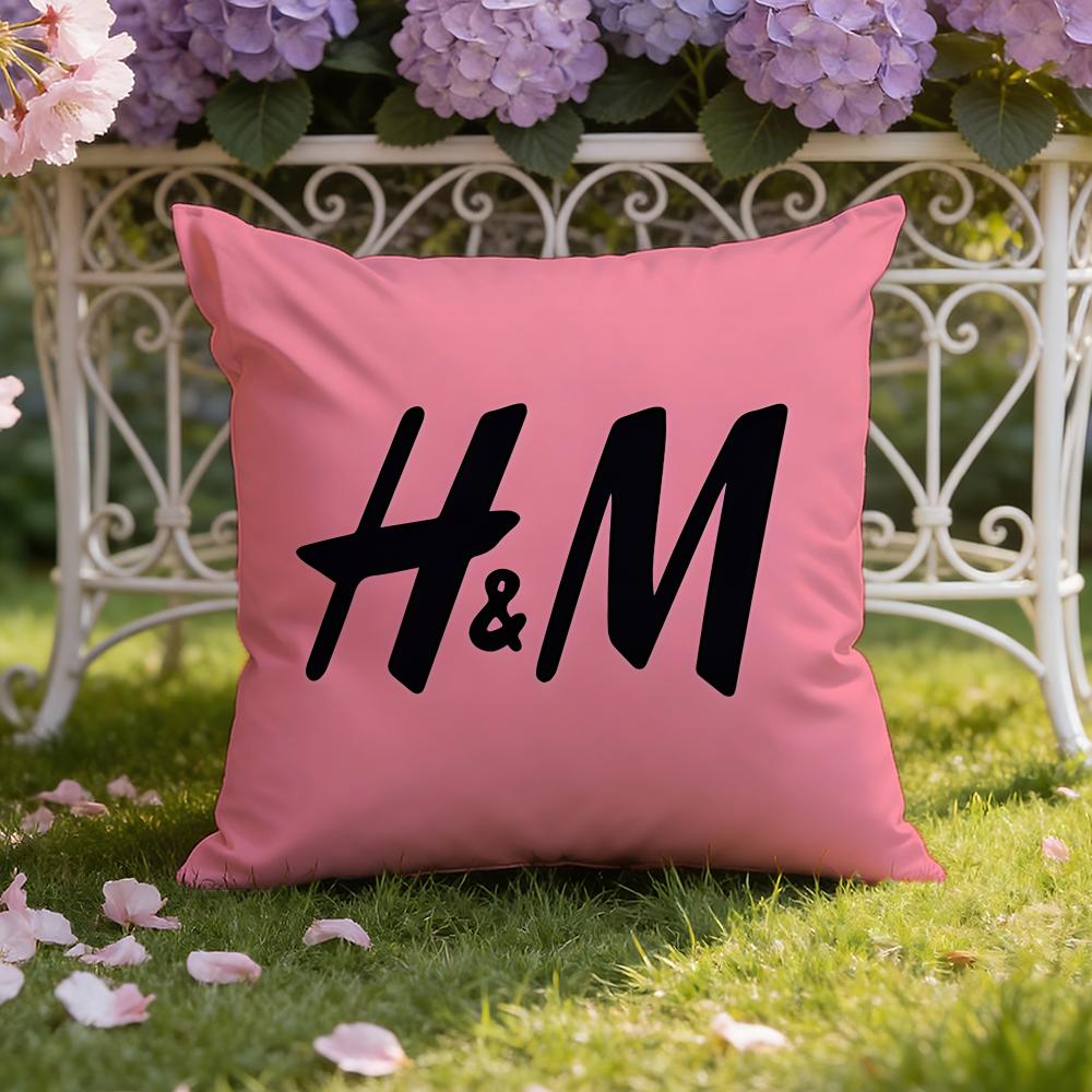 H-H&MS Brand Cushion Cover Home & Car Dual-Scene Pillow Cover: Reversible for Premium Comfort