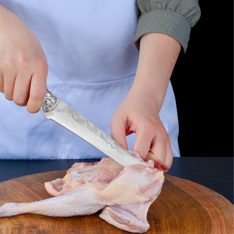 Stainless Steel Boning Knife Meat Cleaver Fruit Slicing Cutting Knife Hand-Forged Knife Butcher Knife Kitchen Accessories