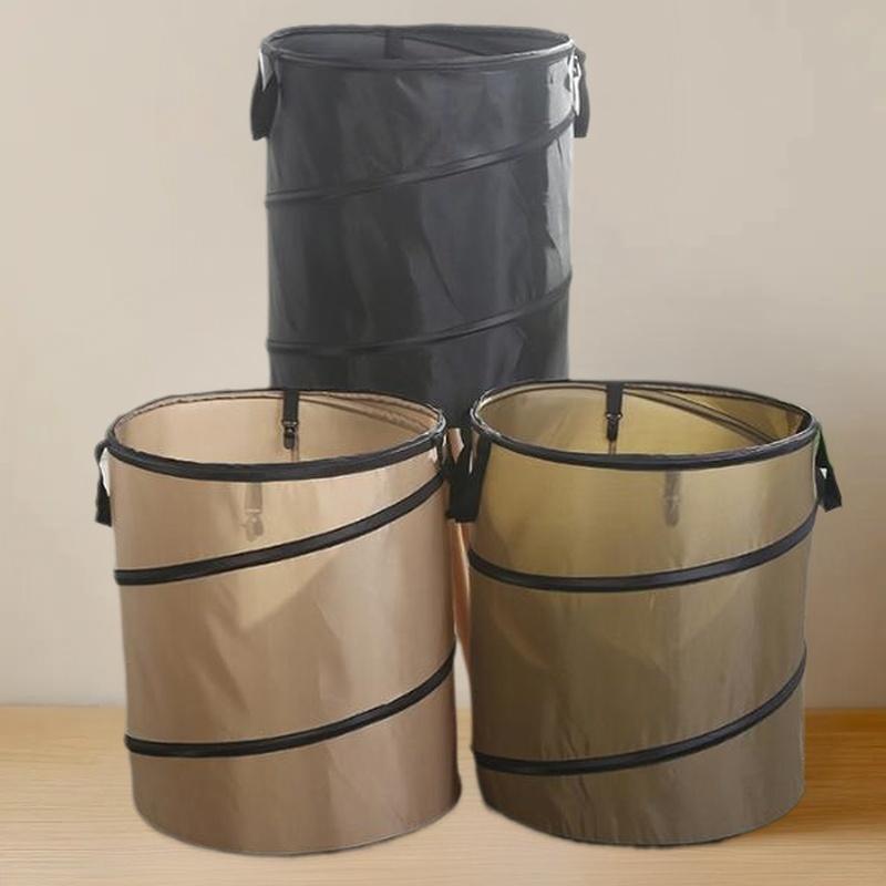 1pc Pop-up Trash Can, Outdoor Portable Camping Folding Trash Can Camping Trash Can Gardening Garden Garbage Bag Garden Leaf Buck