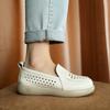 Spring Summer Genuine Leather Shoes Women Loafers Soft Comfort Flat Round Toe Mother Shoes for Daily Wear Big Size 41