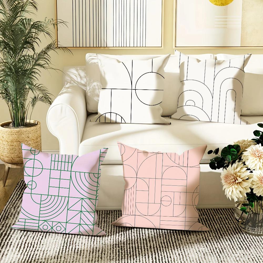 Minimalist Art Pillow Case Cover Square Sofa With For Pattern Comfortable Cushionsuitable Of Room
