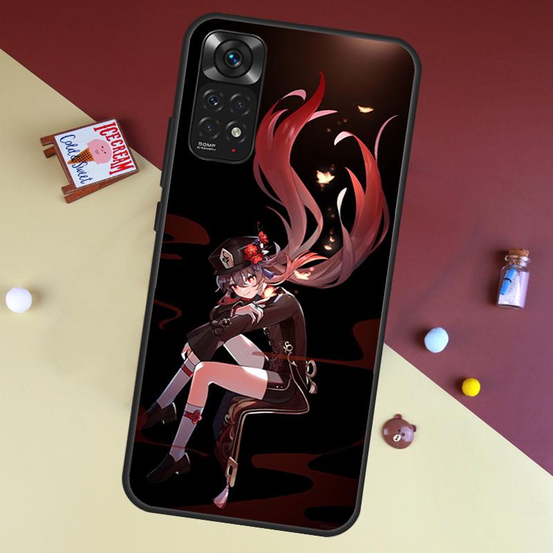 Hu Tao Genshin Impact Case For Xiaomi Redmi Note 8 9 12 10 11 Pro 8T 9S 10S 11S Cover For Redmi 9 10 9A 9C 10C