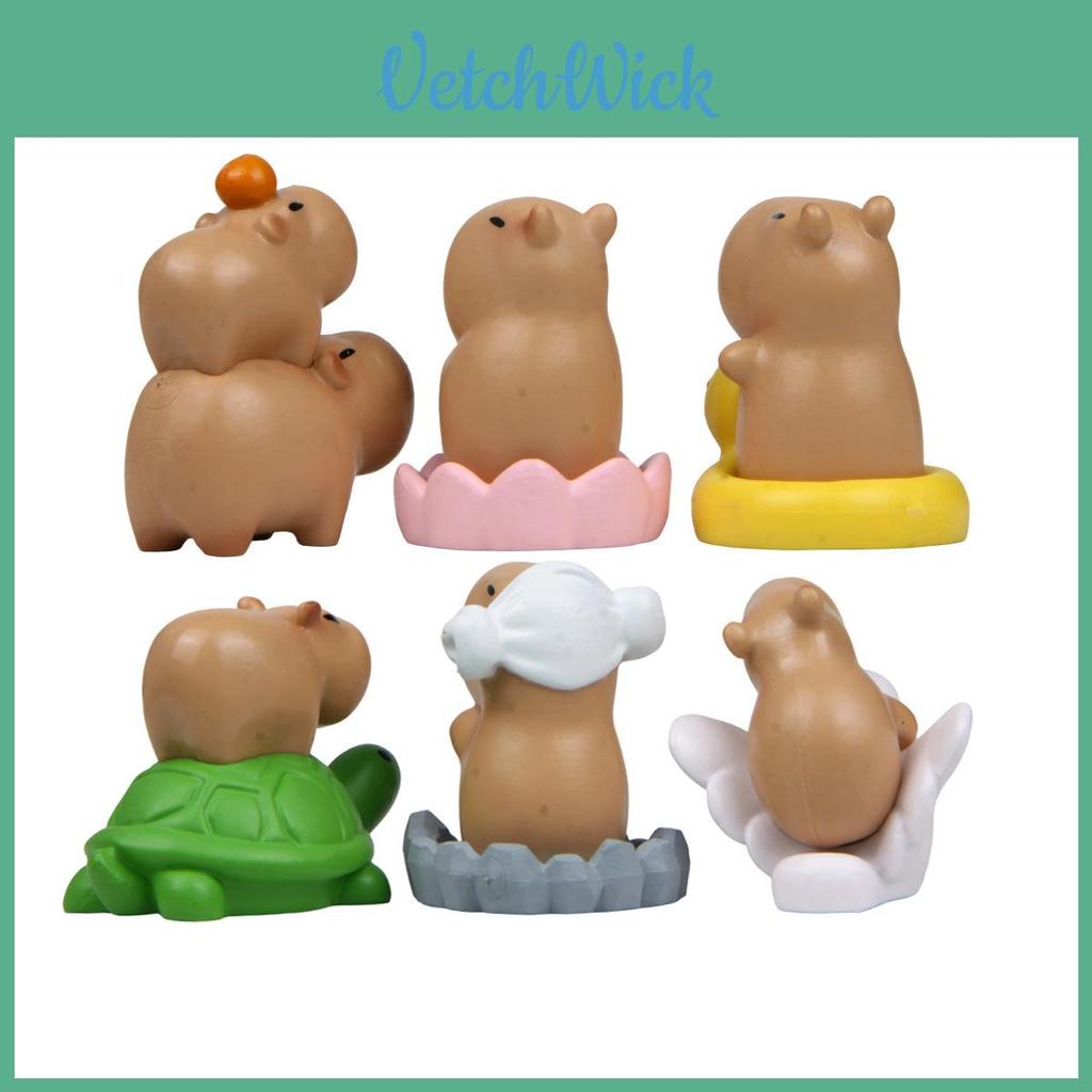 Capybara Garden Decor Figurine Pvc Creative Desk Ornament With Turtle Goose Duck Design For Party And Celebrations