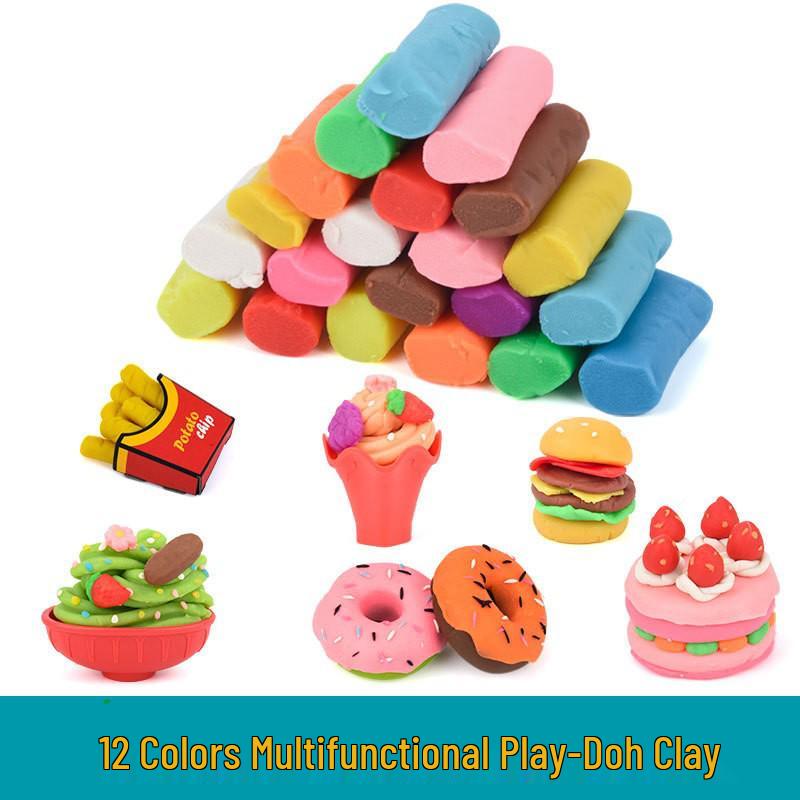Kids  Colored Clay Chinese Cuisine Play Set & Kitchen Molds
