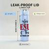 1PC Jesus Let Them In Cross Letter 750ml Color Plastic Sports Water Bottle Leakproof Flip Straw Lid Suitable for Sports Office Home Use