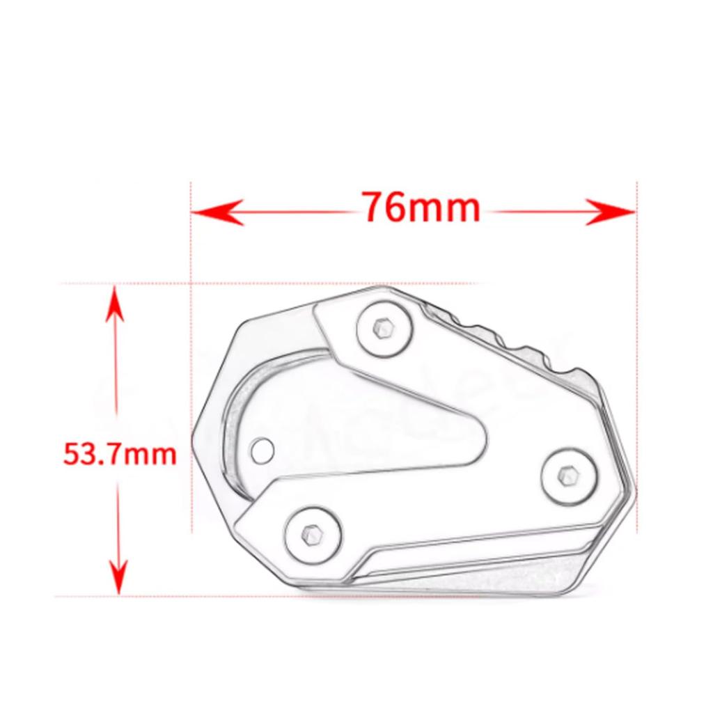 Motorcycle CNC Bracket Foot Side Bracket Extension Pad Support Plate for XSR900 GP (2022 2023 2024) (Red)