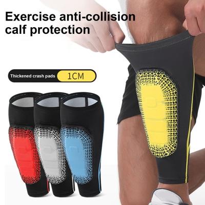 Protège-tibias de football pour adultes Protège-tibias anti-collision Manchon de protection de jambe de compression Équipement de sport pour