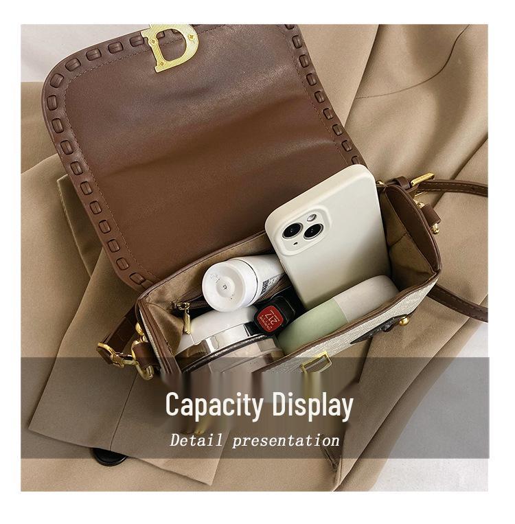 Dámská prémiová retro luxusní crossbody kabelka - evropský a americký styl, špičkový odznak, horký prodej malé kabelky
