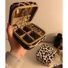Portable Leopard Print Jewelry Pouch Trendy Leopard Print Jewelry Carriers Soft Storage Case for Business and Leisure