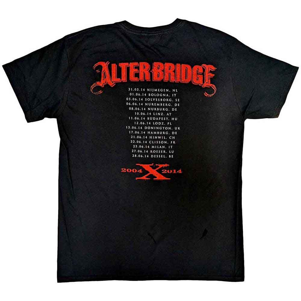 Alter Bridge Unisex Adult Fortress 2014 Tour Dates T-Shirt