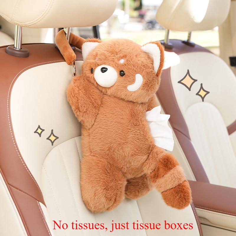 Seat back hanging car inside the car with bear tissue box Creative car supplies cartoon tissue set paper box cute