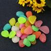 Artificial Stone Luminous Colored Resin Pebbles For Garden Fish Tank 10 Pieces/bag