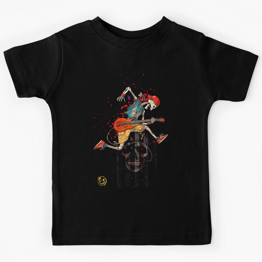 Jump Skeleton Guitarist Kids T-Shirt 120