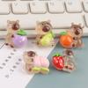 Kawaii Luminous Capybara Car Ornaments Dollhouse Mini Scene Decor Micro Landscape Ornaments Diy Desktop Decoration Toys