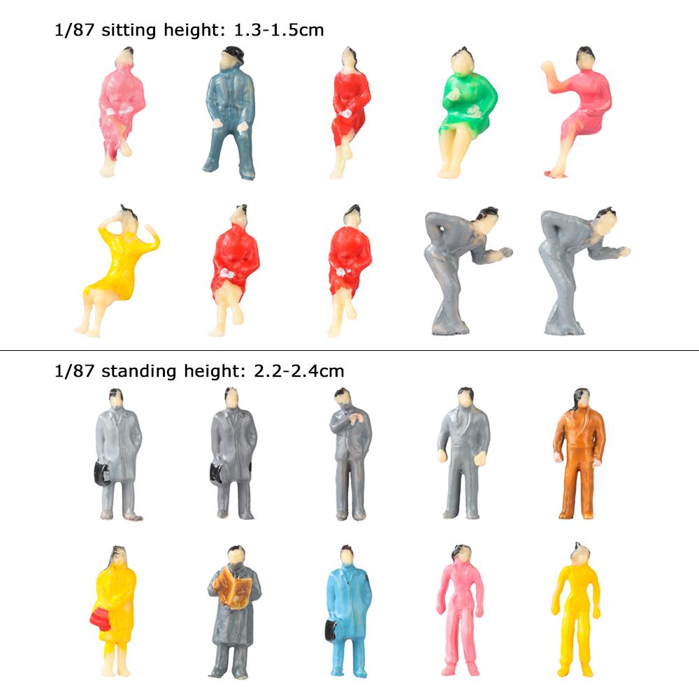 10Pcs 1:100/1:150/1:75/1:50 Scale Plastic People Figures Miniature Swimming People Model DIY Character Assorted Poses Kids Toys