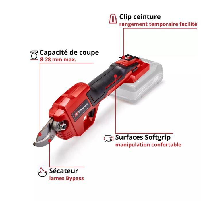 Einhell Sécateur sans fil GE-LS 18 Li - Solo PXC (18V) Livré sans Batterie ni Chargeur