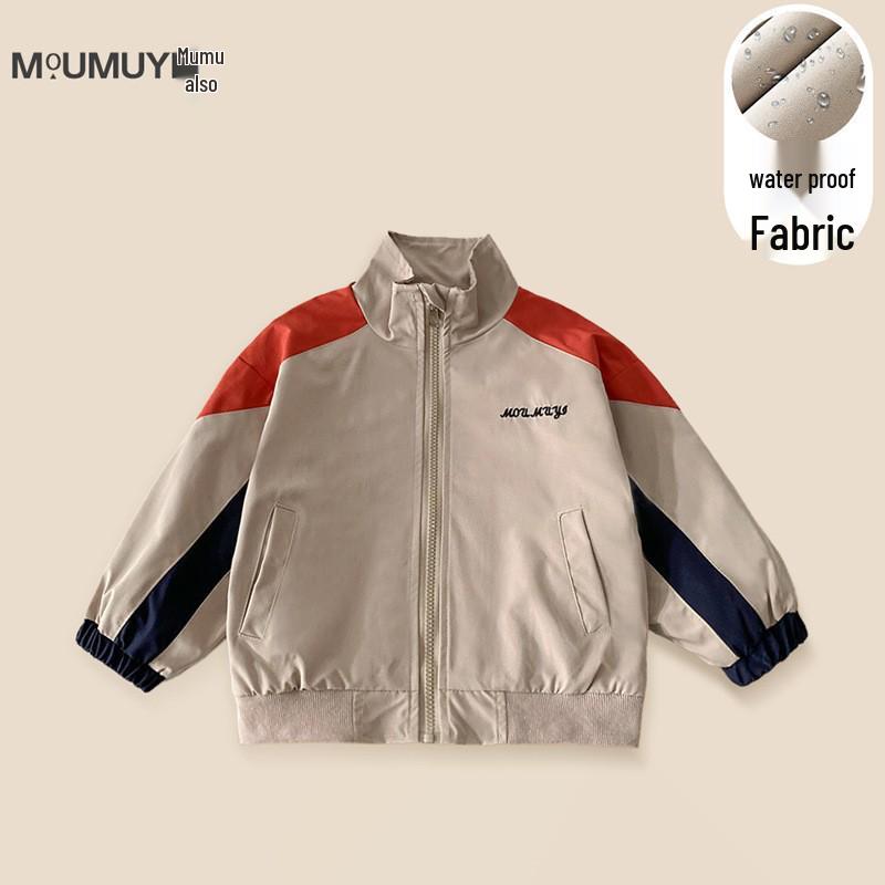 

Детская водонепроницаемая ветровка с капюшоном в корейском стиле 2025: Крутой, красивый весенний топ для мальчиков 130 cm