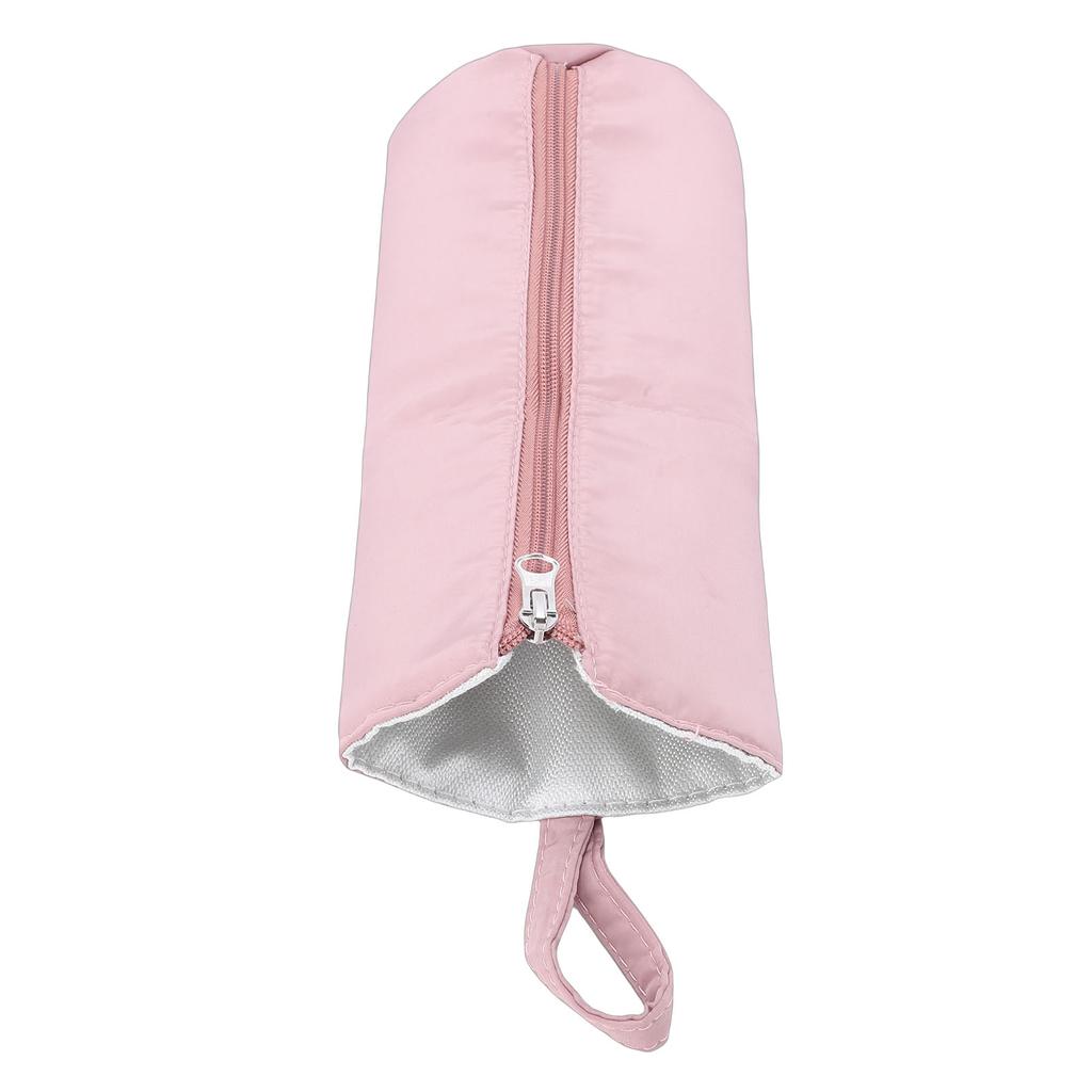 Curling Iron Storage Bag Heat Resist Curling Iron Holder Bag Hair Tools Hanging Storage Pouch for Home Travel Pink