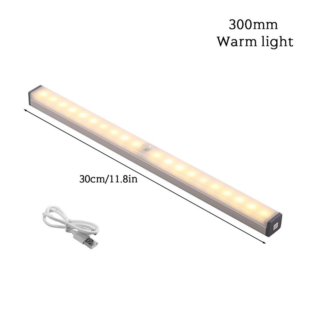 LED Cabinet Light Stripe Sensor USB Charging Lamp Body Induction Night-light Home Cupboard Closet Kitchen Lighting