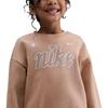Nike Sweatshirt Round Neck Breathable Letter Fleece Long Sleeve Kids Kids tops IQ2897-200