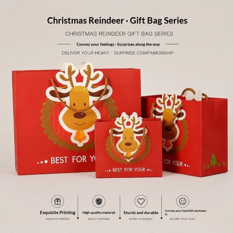 Christmas Paper Gift Box Set 1 Pack Durable Xmas Favor Packing Containers for Holiday Party Gifts Home Decoration