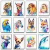 Animals Chihuahua German Shepherd Macaw Tiger Fox Watercolor Poster Print Wall Art Pictures Canvas Painting Room Home Decor Gift