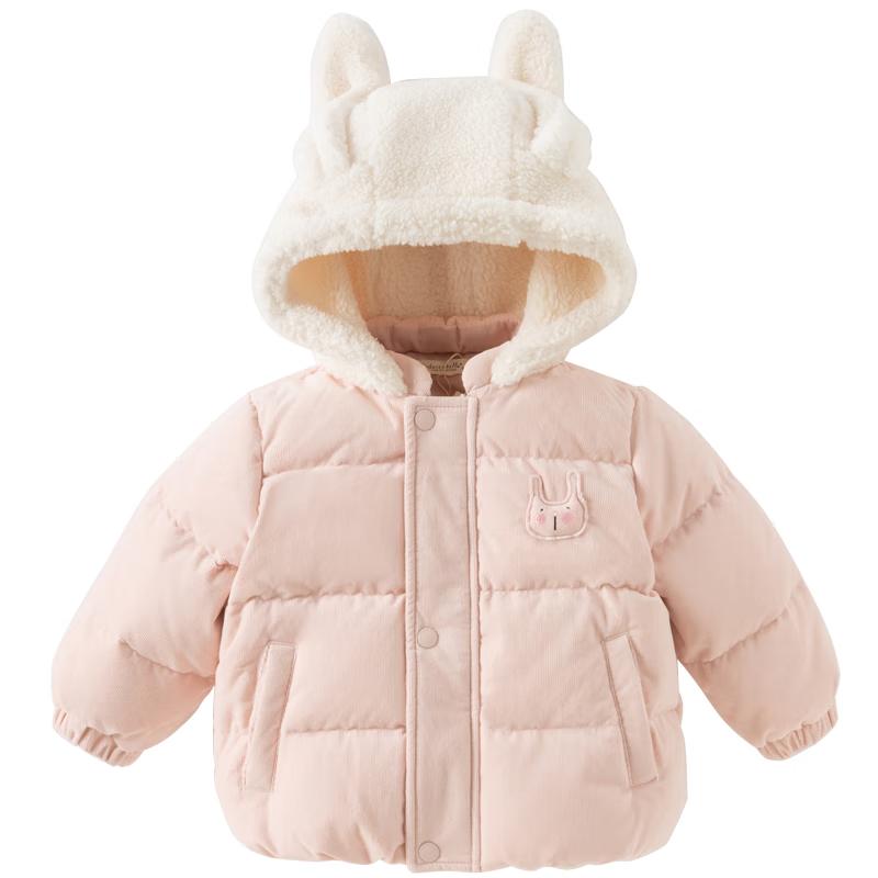 

DAVE & BELLA Kids White Duck Down Corduroy Puffer Jacket 120