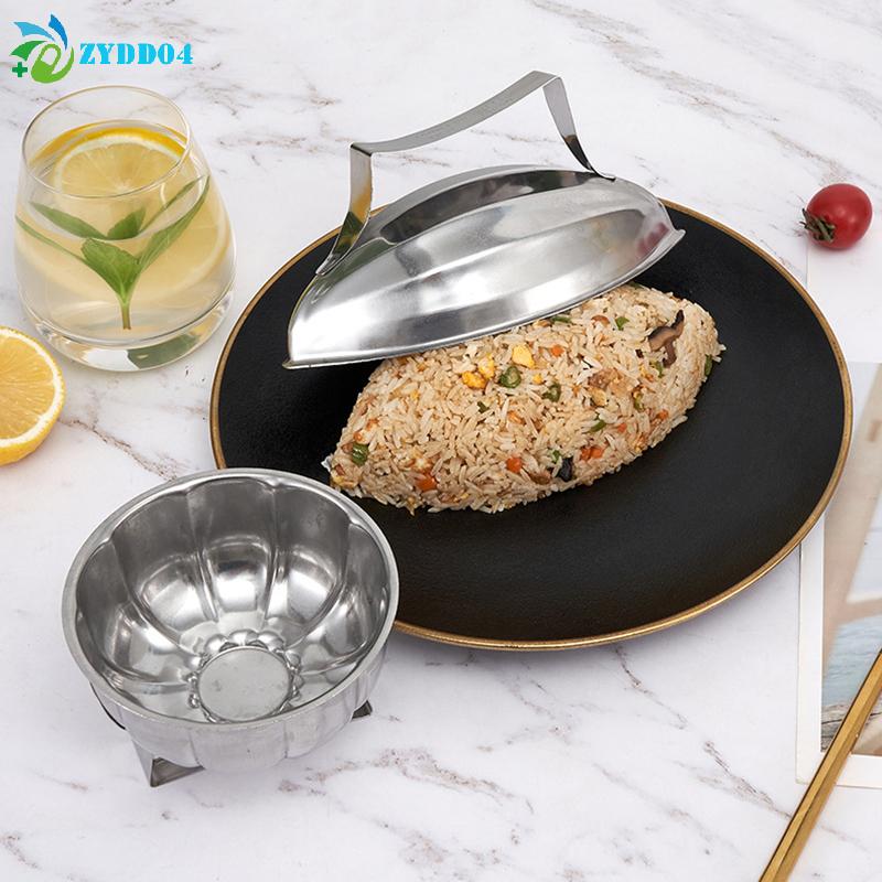 1PCS Pumpkin Shaped Omelet Rice Mold Stainless Steel Rice Ball Maker with Handle Pawpaw Baking Mold for Kitchen & Restaurant Use