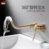 Bagnolux Brass Bathroom Faucet - Brushed Gold Single Lever, Hot/Cold Mixer, Deck Mounted