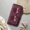 Cute Giraffe Print Long Wallet Fashion Soft Purse for Daily Use