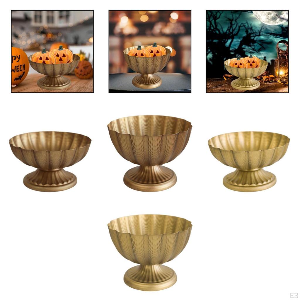Classic Urn Planter for Home Arrangement Metal Basin Living Room Decor
