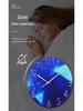Modern European Silent Quartz Wall Clock - 30cm Glass Design for Living Room or Bedroom