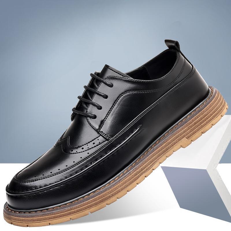 

Мода Весна Осень Мода Деловая Формальная Брок Мужская Обувь Ретро Корейская Повседневная Кожаная Обувь На Шнурках Новый Дизайнер Роскошная Обувь Мужская 38