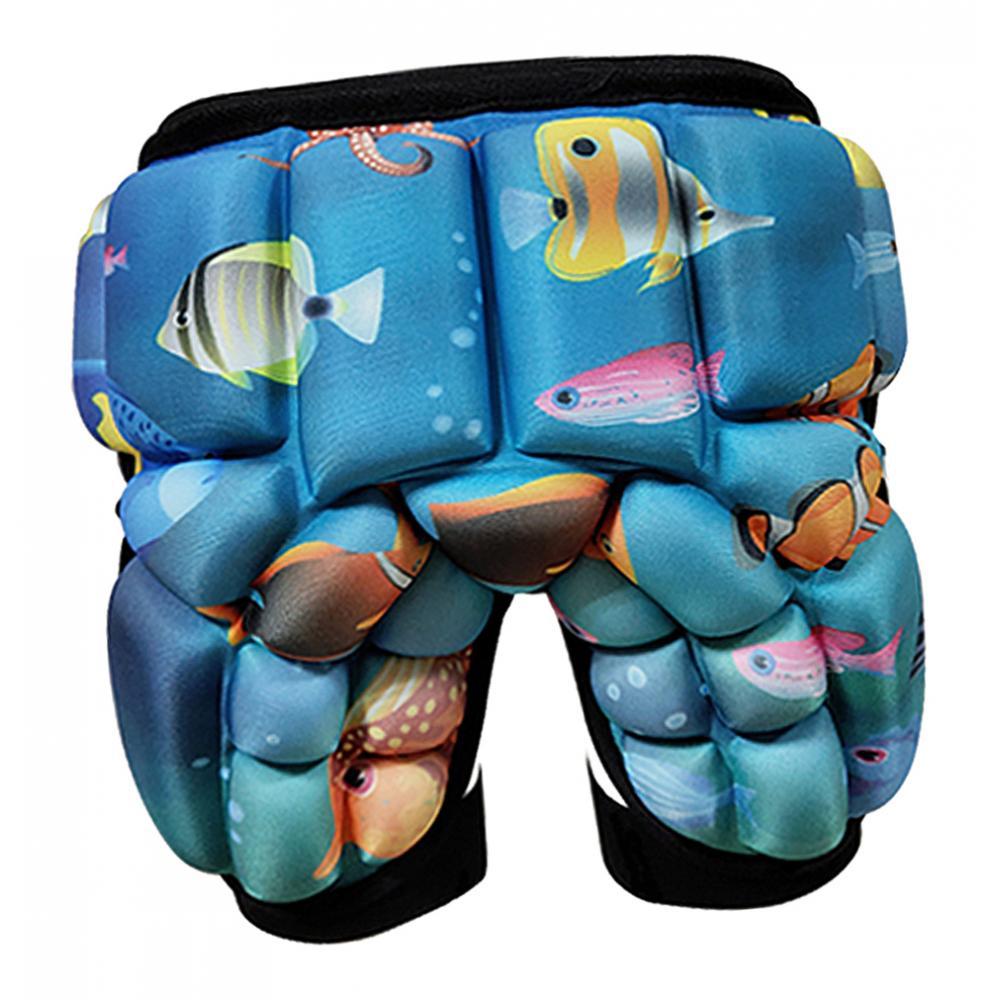 Pantaloni scurți de protecție căptușiți din EVA pentru copii, cu protecție pentru șolduri absorbantă la impact, pentru snowboard, patinaj, băieți, fete