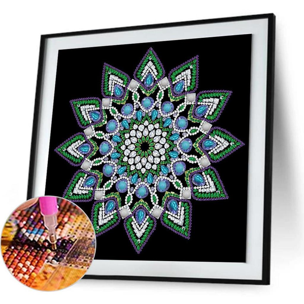 5D DIY Teilweise Speziell Geformter Bohrer Diamant Malerei Set Mandala Heimdekoration