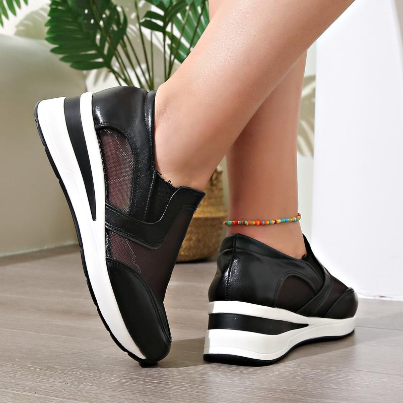 Fashion Summer Women's Shoes Mesh Platform Shoes Non Slip Women Wedge Shoes Breathable Trend Women Sneakers 2025 New Zapatillas De Mujer