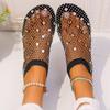 New Plus Size Flat Colorful Mesh Sandals