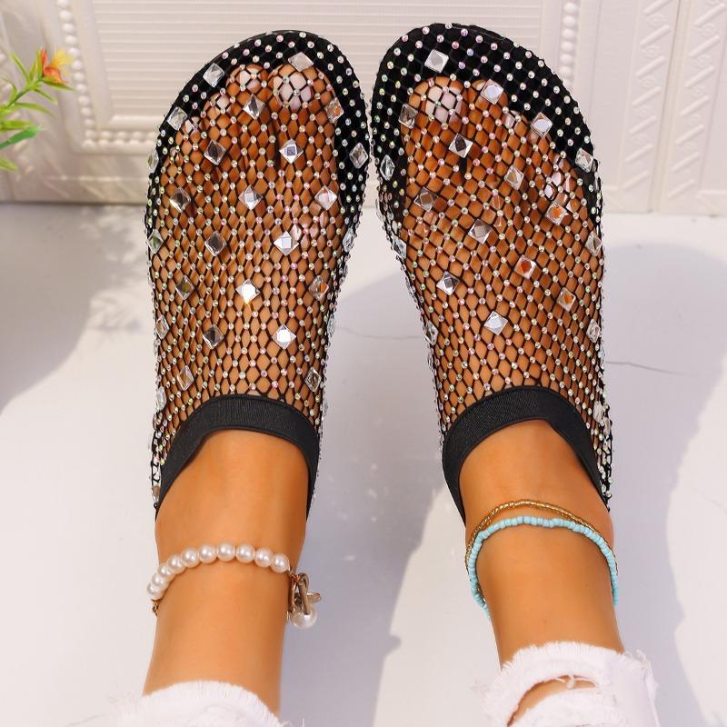 New Plus Size Flat Colorful Mesh Sandals