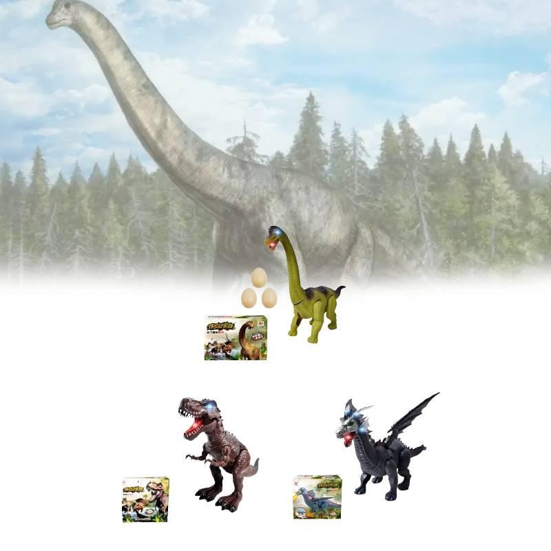 Dinosaur Plastic Kids Toy Led Lighting Walking Ability Sensory Growth Emotional