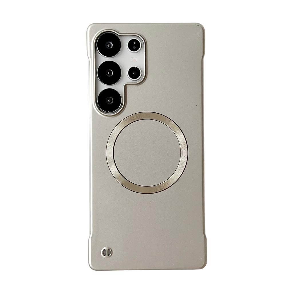 [Frameless Metallic Paint Magnetic Case] Suitable for S25U/S24/S23 Mobile Phone Case, Simple Heat Dissipation and Magnetic Charging