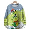 Ladies' Fashionable Casual Long Sleeved Christmas Cute Printed Round Neck Knitted Yarn