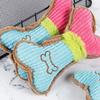 1pc Dog Squeaky Toys Bones Plush Dogs Chew Toy for Small Medium Breed Puppy Aggressive Chewer Pets Puppy Playing Cleaning Teeth