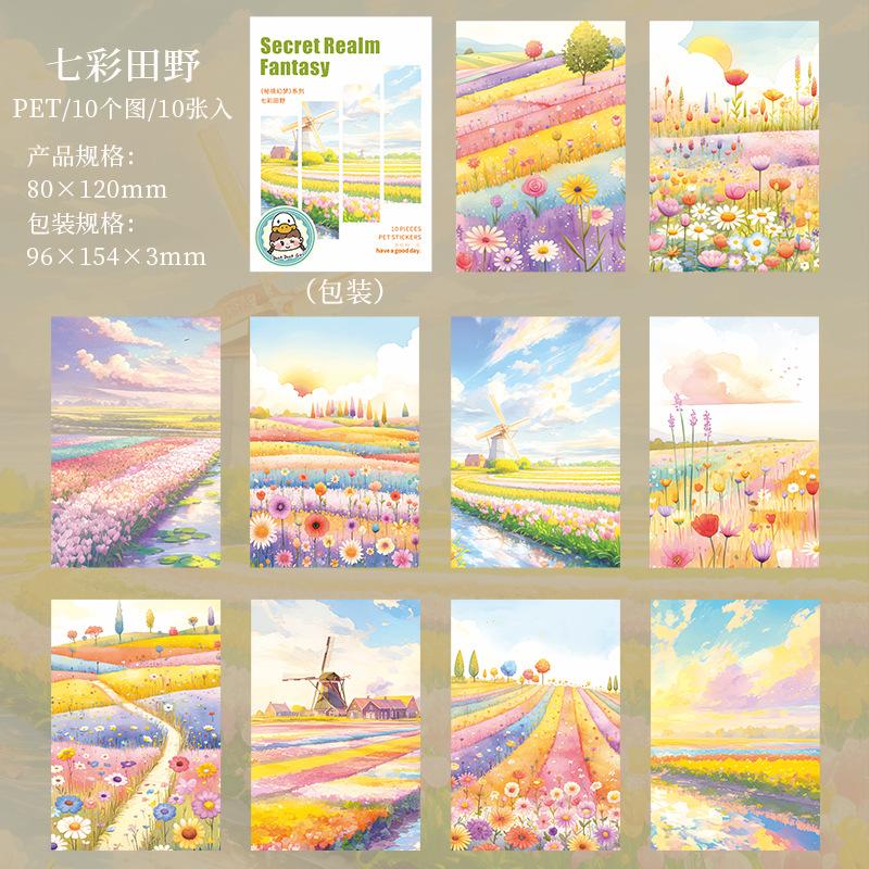 

10pcs/lot Kawaii Scrapbook Stickers unrealizable planes and hidden agendas Journaling Scrapbooking Supplies Decorative Sticker