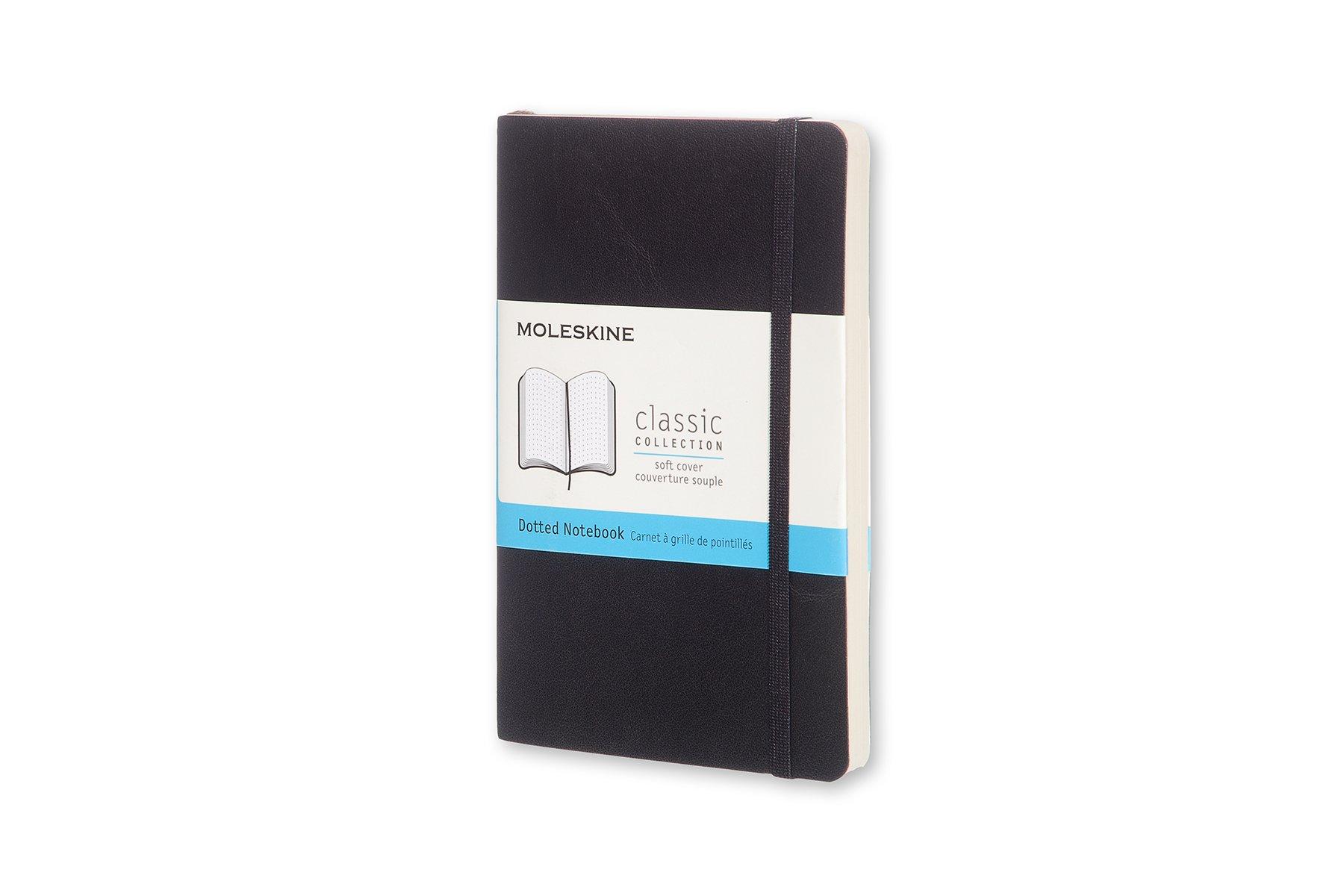 

Moleskine Notebook Classic Notebook Soft Cover Dot Pocket Size Black QP614 чёрный